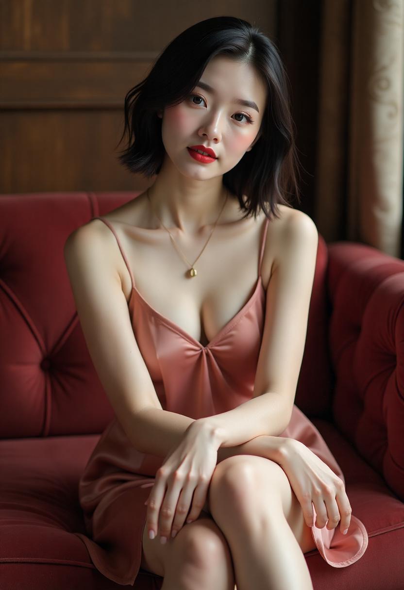 海边日落时的双人剪影